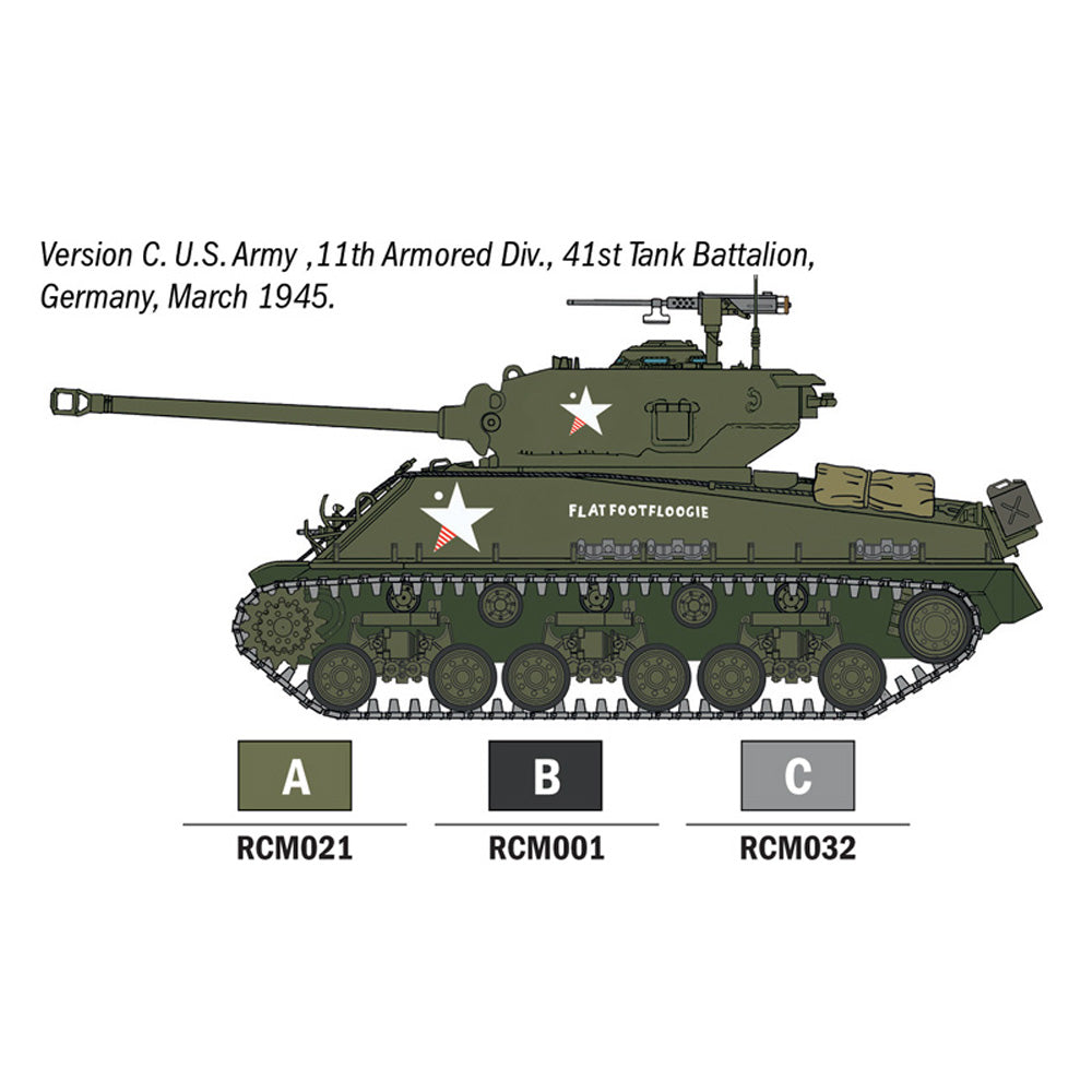 ITALERI 1/56 M4A3E8 SHERMAN FURY STARTER SET