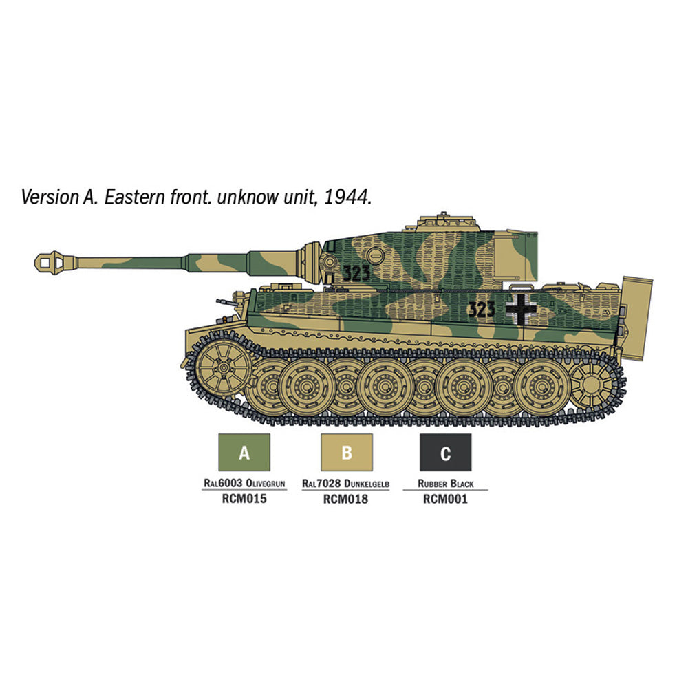 ITALERI 1/56 PZ. KPFW. VI TIGER I AUSF. E STARTER SET