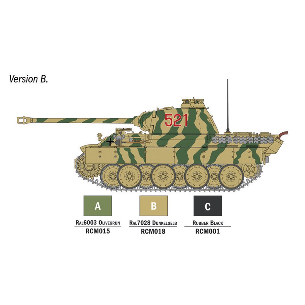 ITALERI 1/56 PANTHER SD.KFZ.171 AUSF. A STARTER SET