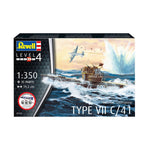 REVELL 1/350 STARTER KIT GERMAN SUBMARINE TYPE VII C/41