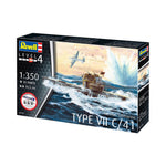 REVELL 1/350 STARTER KIT GERMAN SUBMARINE TYPE VII C/41