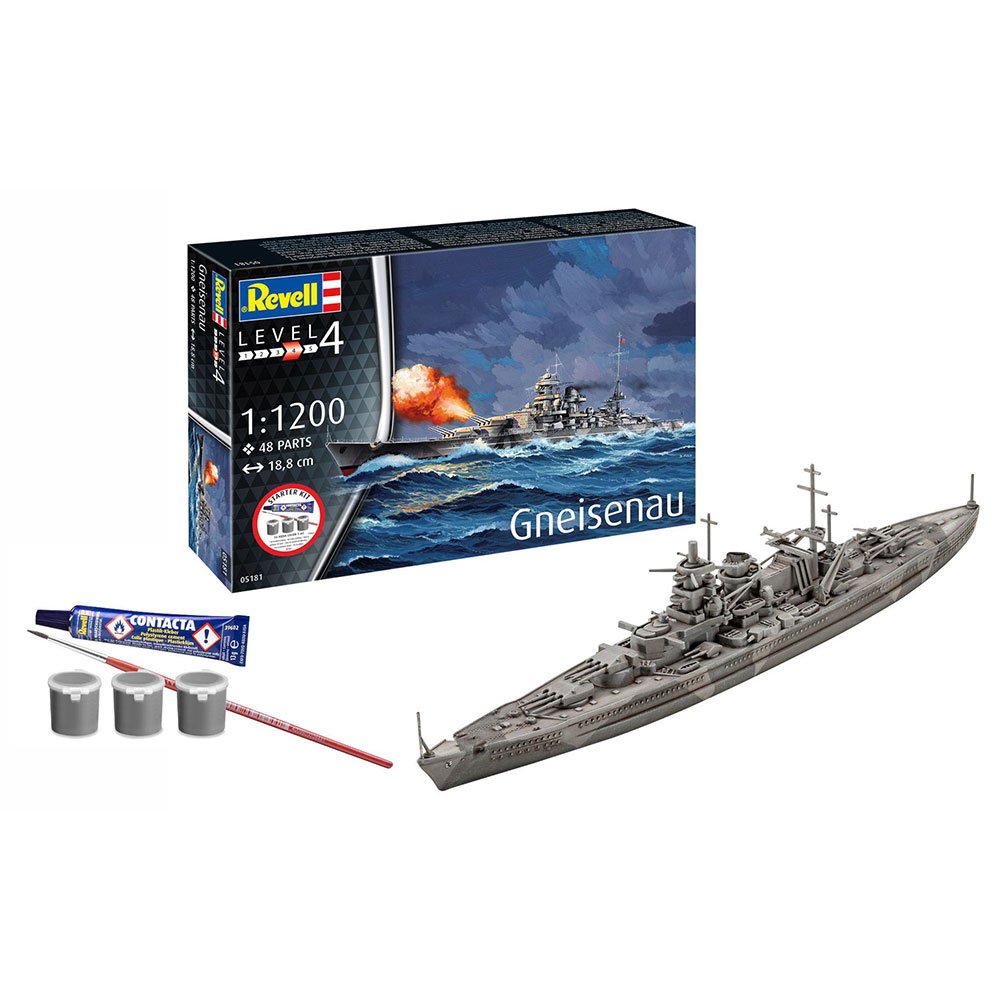 REVELL 1/1200 STARTER KIT BATTLESHIP GNEISENAU