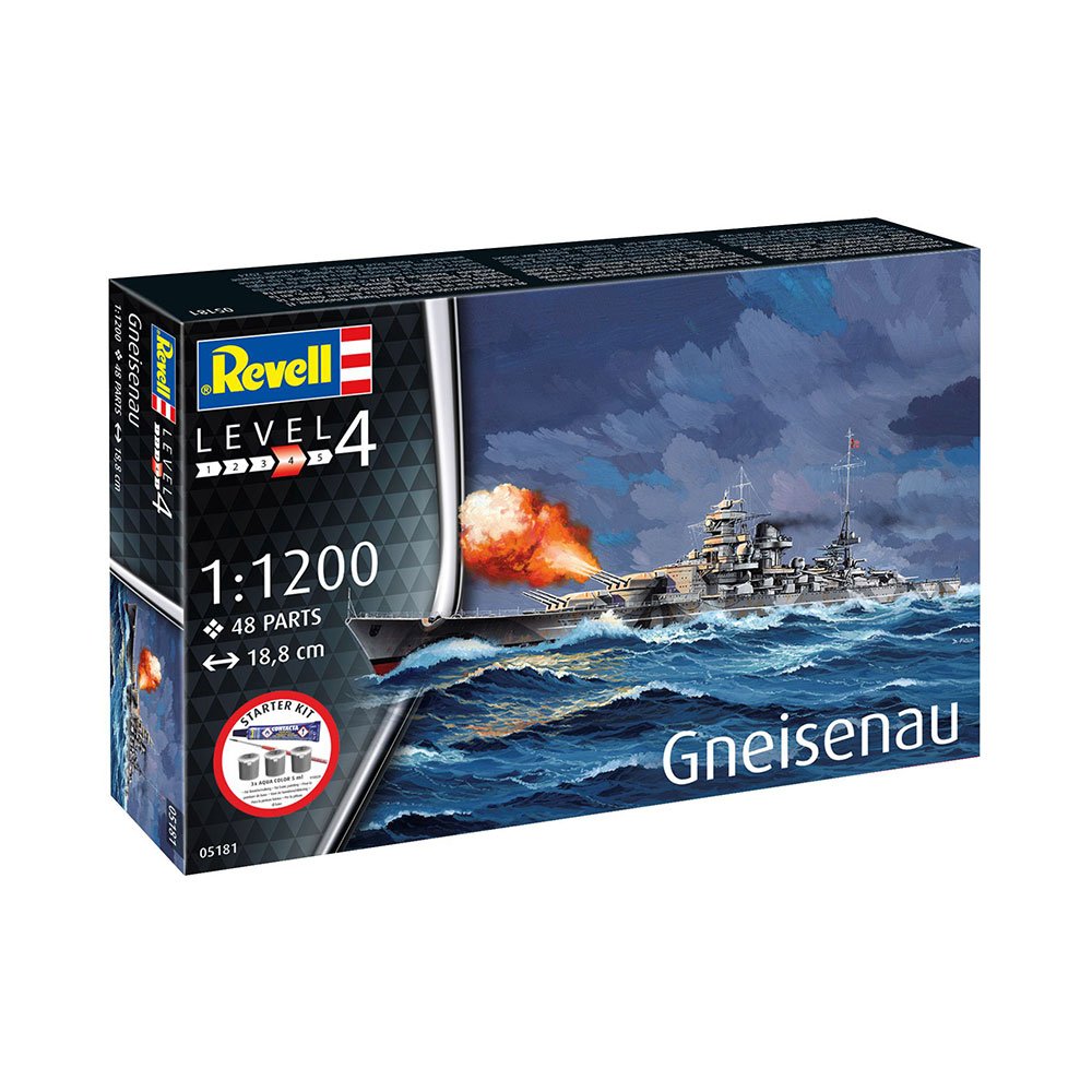 REVELL 1/1200 STARTER KIT BATTLESHIP GNEISENAU