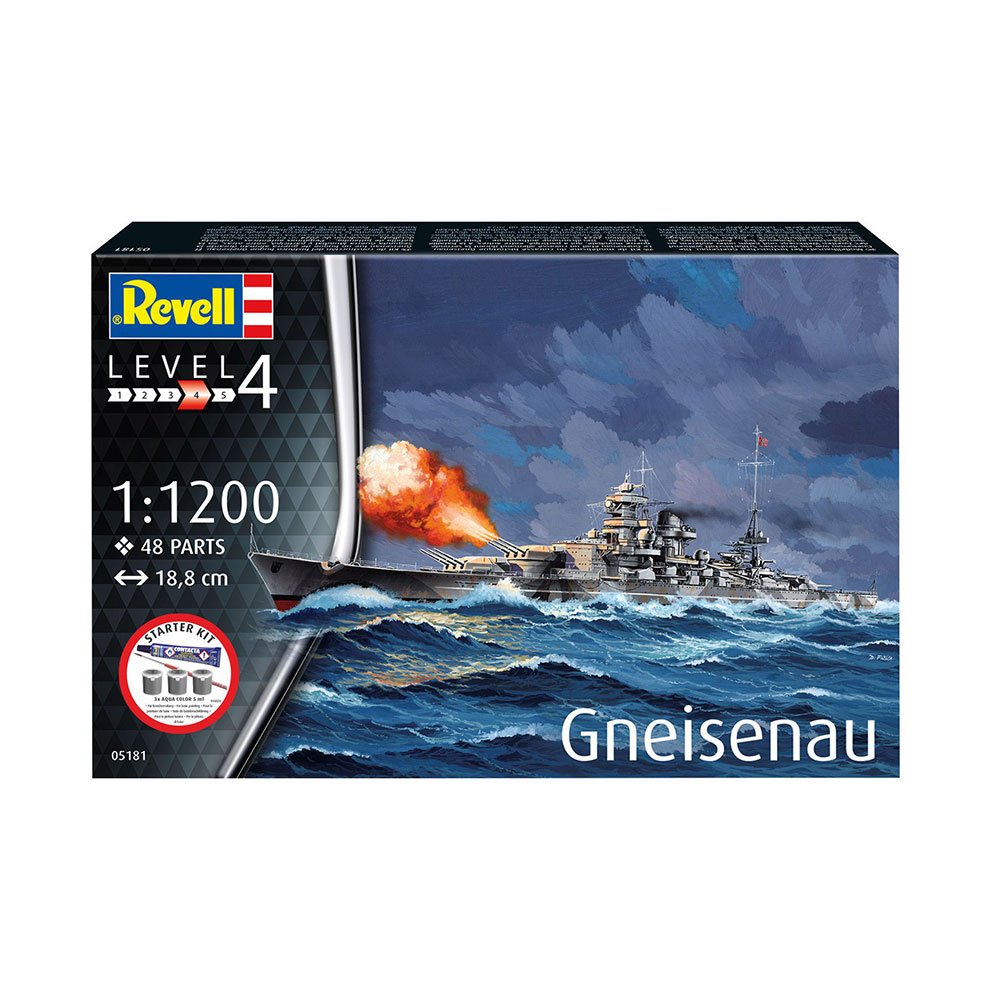 REVELL 1/1200 STARTER KIT BATTLESHIP GNEISENAU