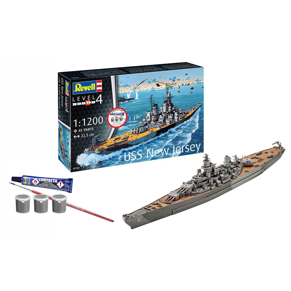 REVELL 1/1200 STARTER KIT BATTLESHIP U.S.S. NEW JERSEY