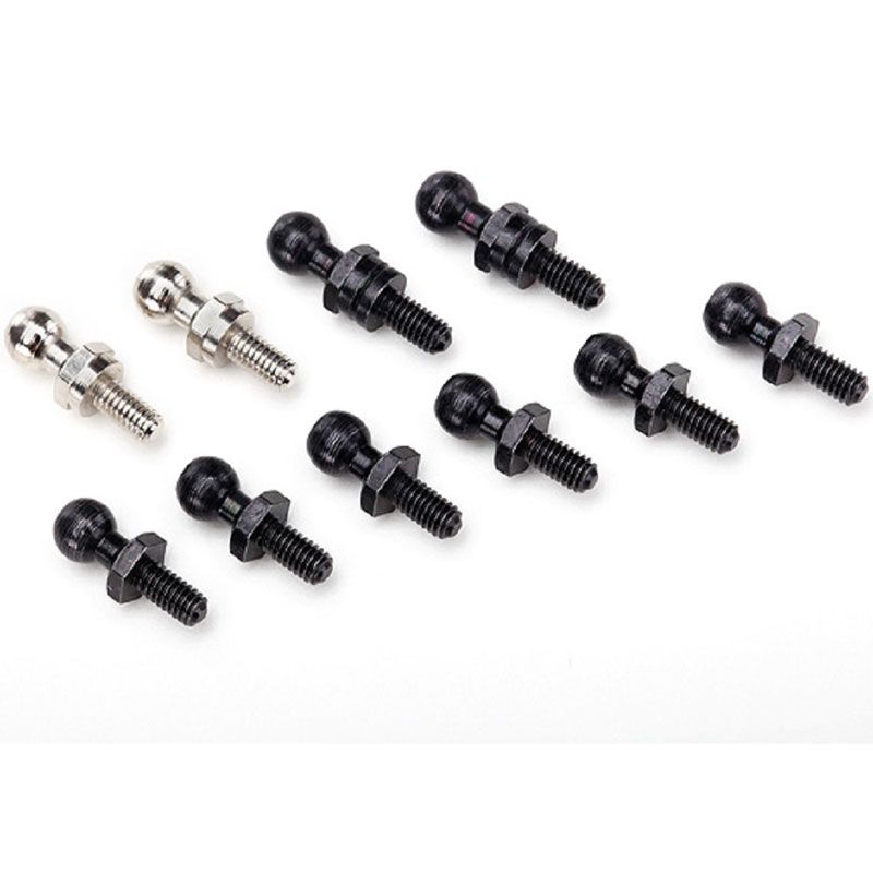 TRAXXAS PIVOT BALLS: BLK (6) LONG (2)