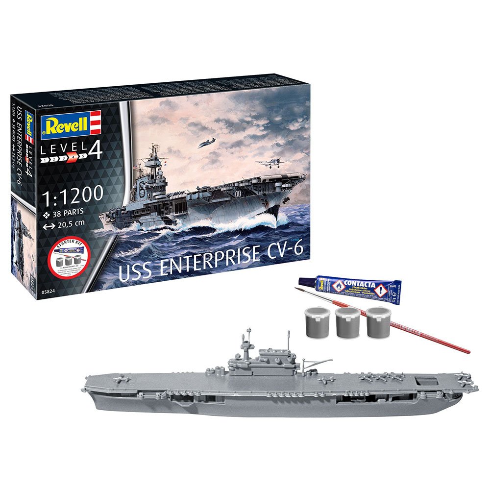 REVELL 1/1200 STARTER KIT U.S.S. ENTERPRISE CV-6