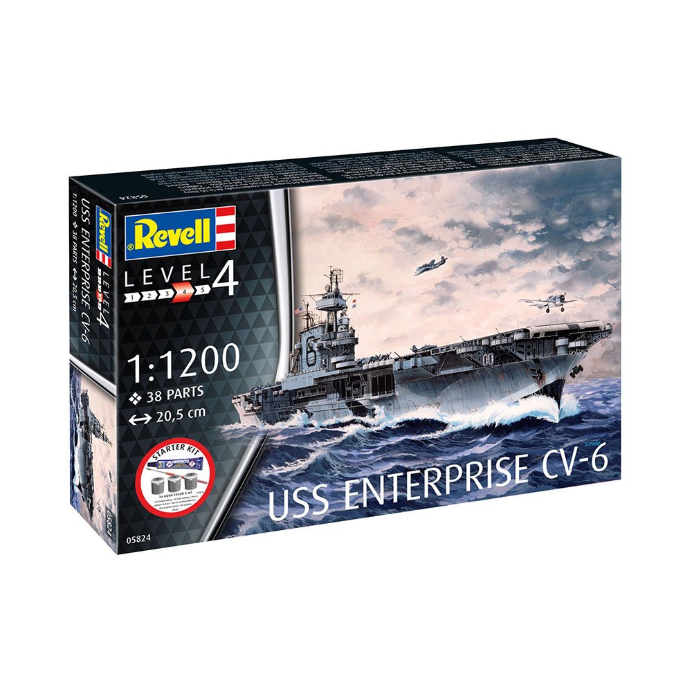 REVELL 1/1200 STARTER KIT U.S.S. ENTERPRISE CV-6