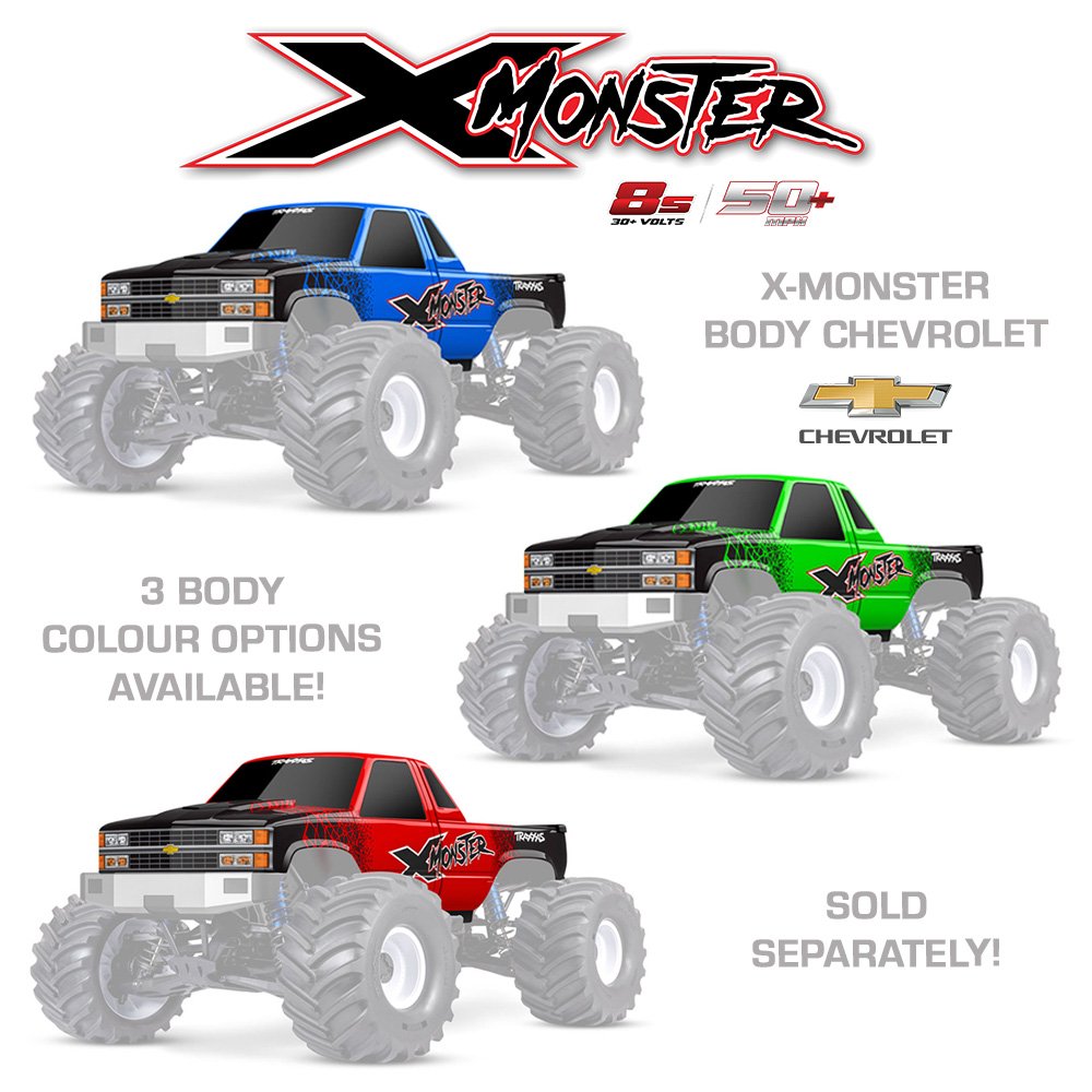 TRAXXAS X-MONSTER CHEVROLET GMT400 CK TRUCK BODY – BLUE