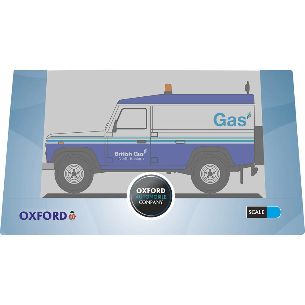 OXFORD 1/76 LAND ROVER DEFENDER - LWB BRITISH GAS