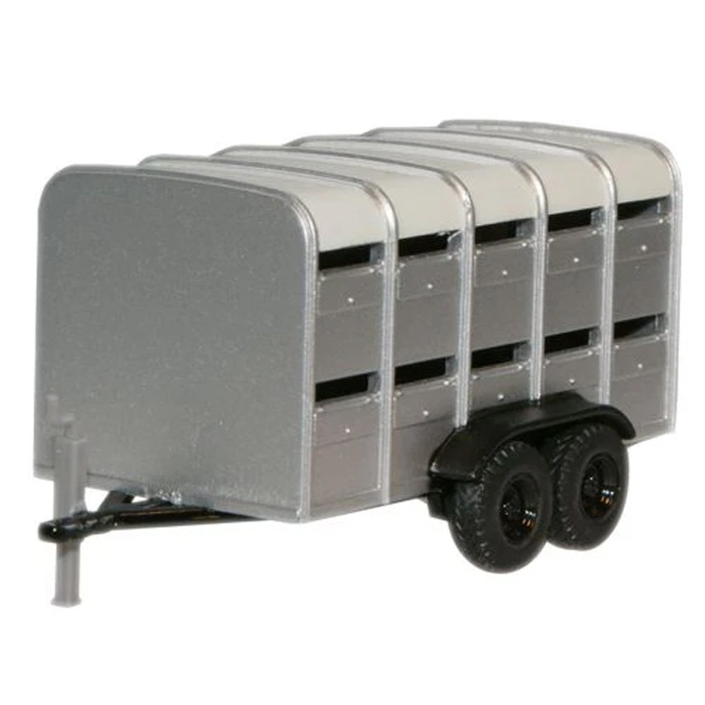 OXFORD 1/76 LIVESTOCK TRAILER - GREY