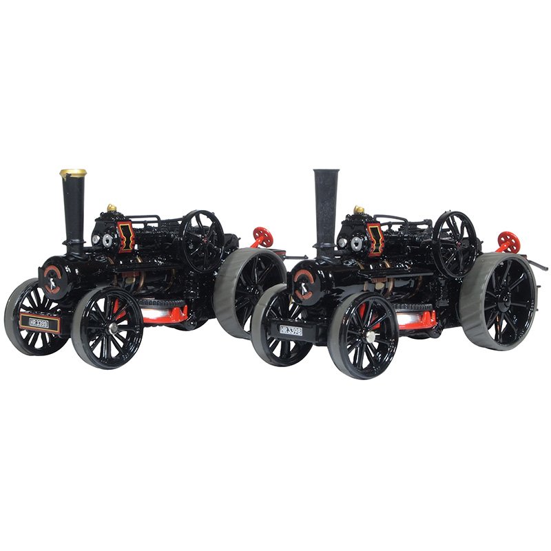 OXFORD 1/76 FOWLER BB1 PLOUGHING ENGINES - MASTER AND MISTRESS 2 PC SET