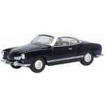 OXFORD 1/76 VW KARMANN GHIA - BLACK/LOTUS WHITE