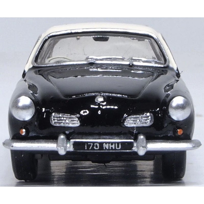 OXFORD 1/76 VW KARMANN GHIA - BLACK/LOTUS WHITE