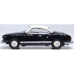 OXFORD 1/76 VW KARMANN GHIA - BLACK/LOTUS WHITE