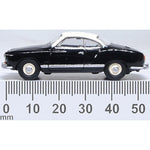 OXFORD 1/76 VW KARMANN GHIA - BLACK/LOTUS WHITE