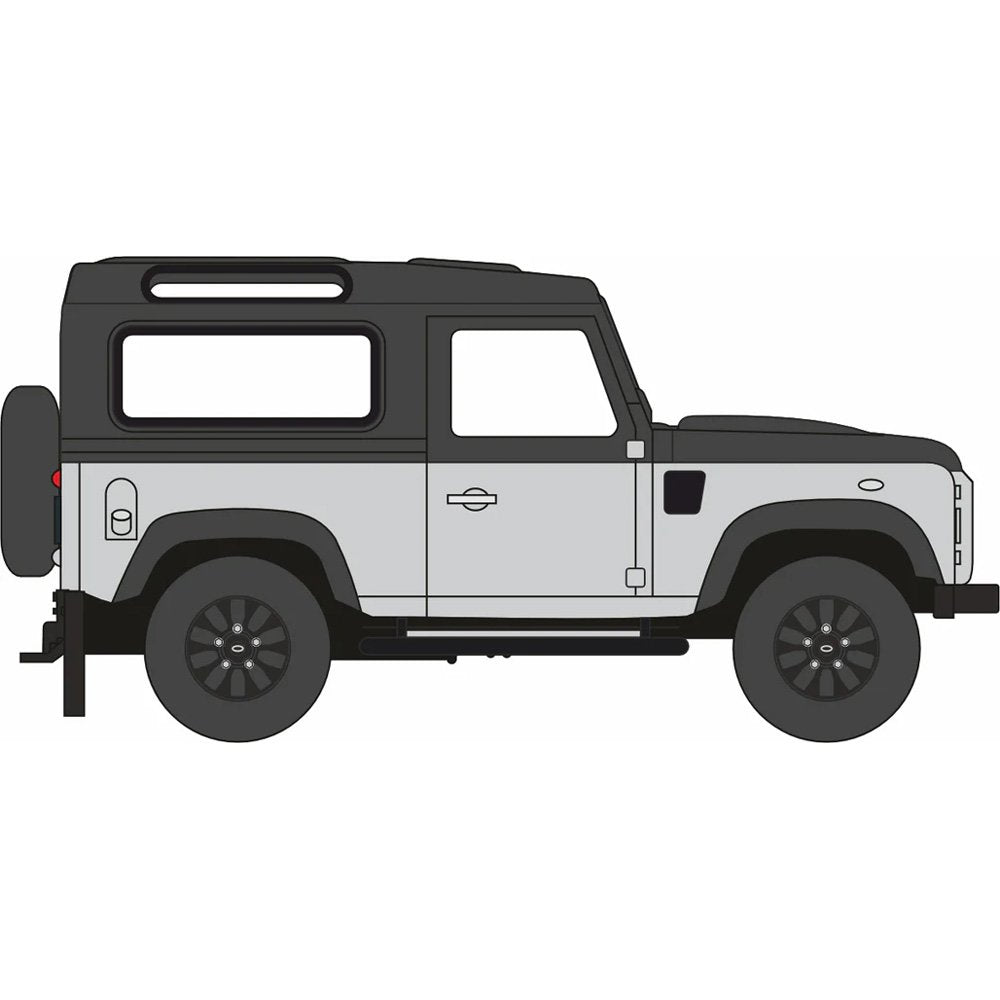 OXFORD 1/76 LAND ROVER DEFENDER AUTOBIOGRAPHY - GREY