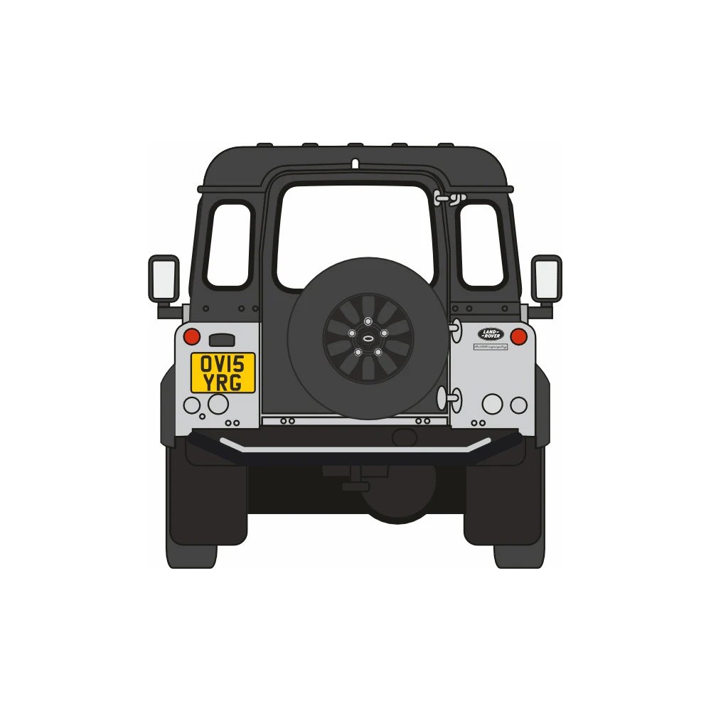 OXFORD 1/76 LAND ROVER DEFENDER AUTOBIOGRAPHY - GREY