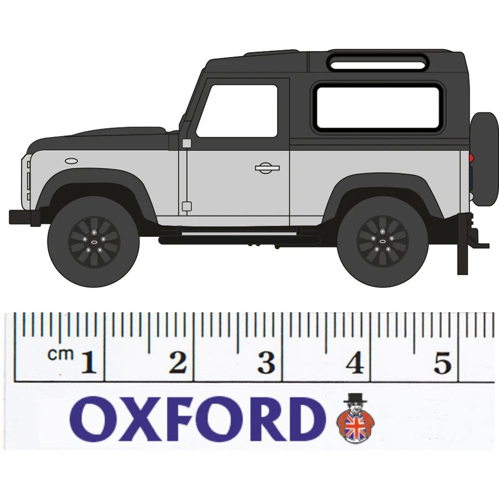 OXFORD 1/76 LAND ROVER DEFENDER AUTOBIOGRAPHY - GREY