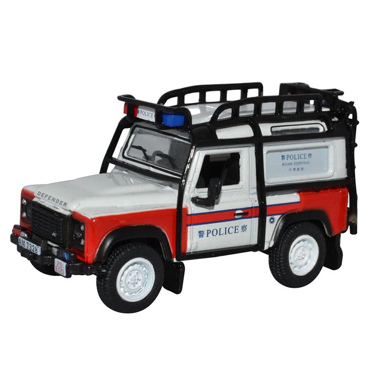 OXFORD 1/76 LAND ROVER DEFENDER 90 STATION WAGON - HONG KONG POLICE