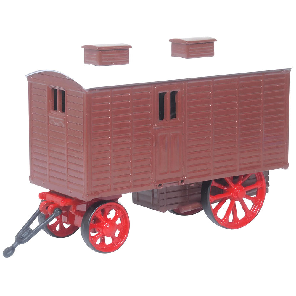 OXFORD 1/76 OO LIVING WAGON - BROWN