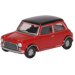 OXFORD 1/76 MINI COOPER MKII - TARTAN RED/BLACK