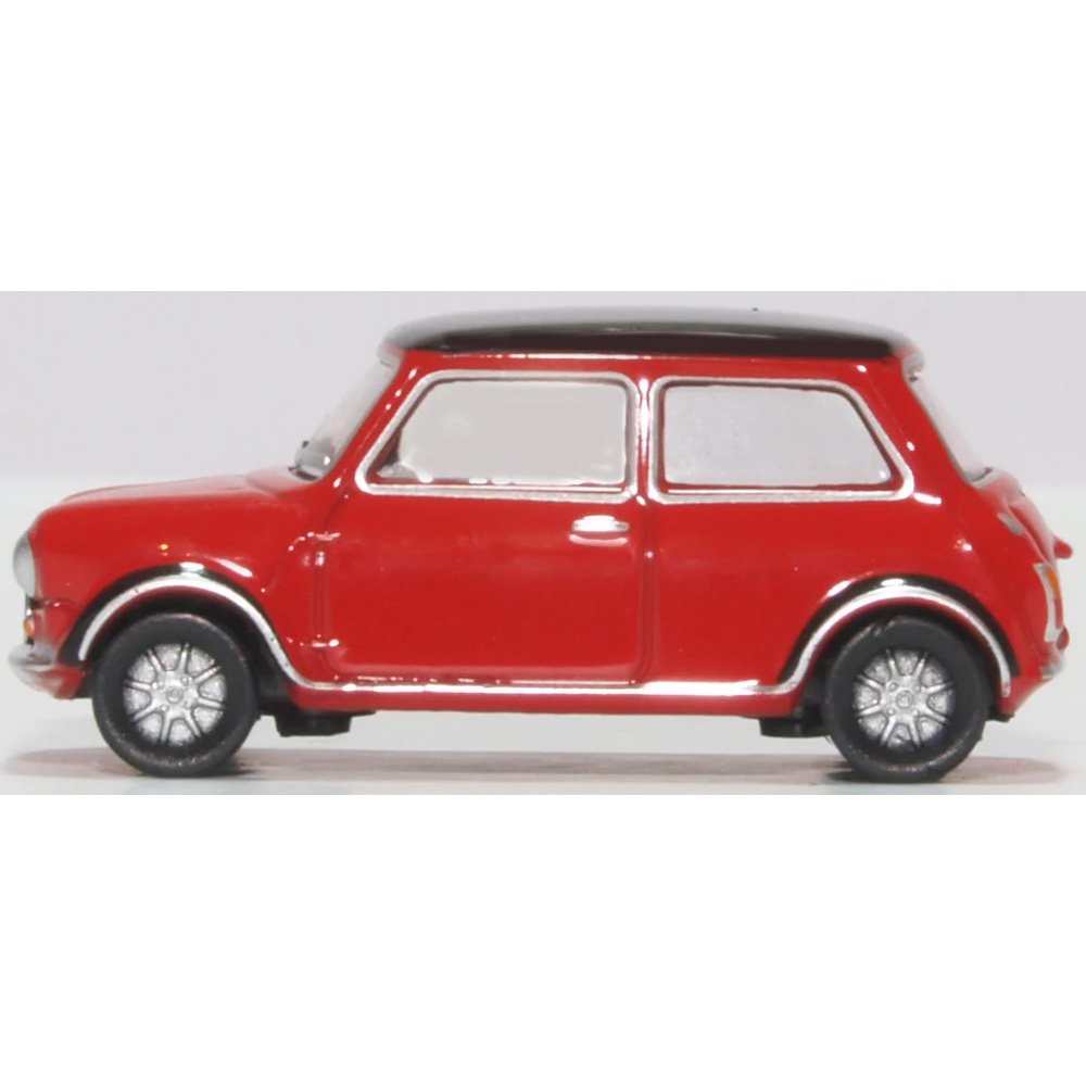 OXFORD 1/76 MINI COOPER MKII - TARTAN RED/BLACK