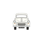 OXFORD 1/76 MORRIS MINOR TRAVELLER - OLD ENGLISH WHITE