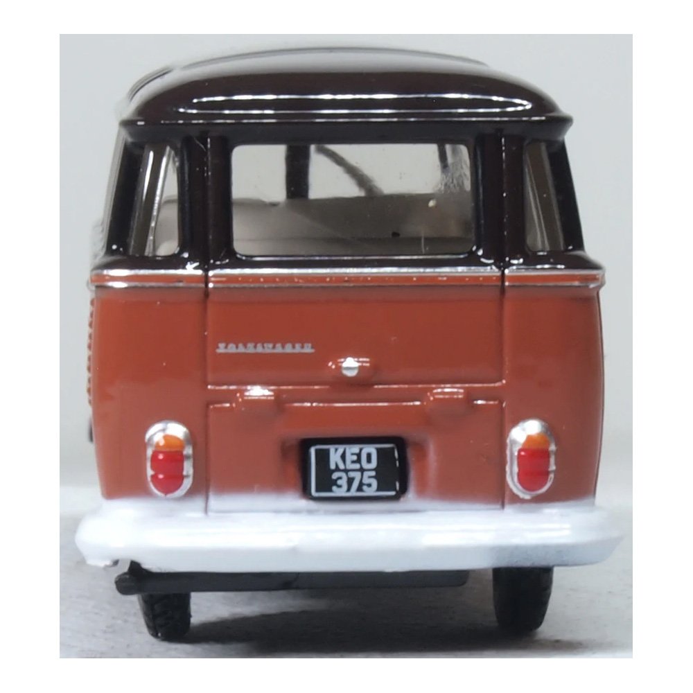 OXFORD 1/76 VW T1 SAMBA BUS - RED/CHESTNUT BROWN