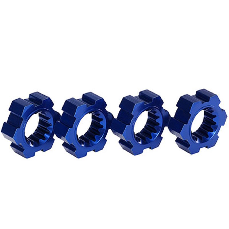 TRAXXAS WHEEL HUBS HEX ALUM (BLUE-ANODIZED) (4)