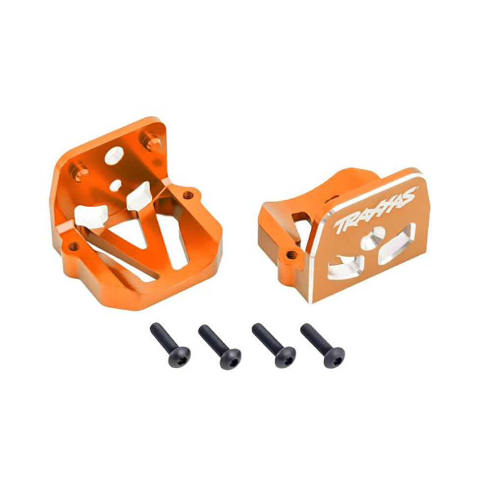 TRAXXAS MOTOR MOUNTS ALUM ORNG (F&R)