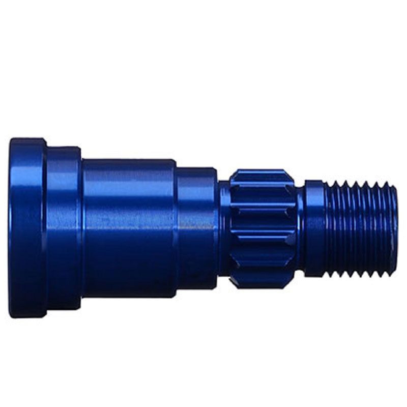 TRAXXAS STUB AXLE ALUM (BLUE-ANODIZED)(1)