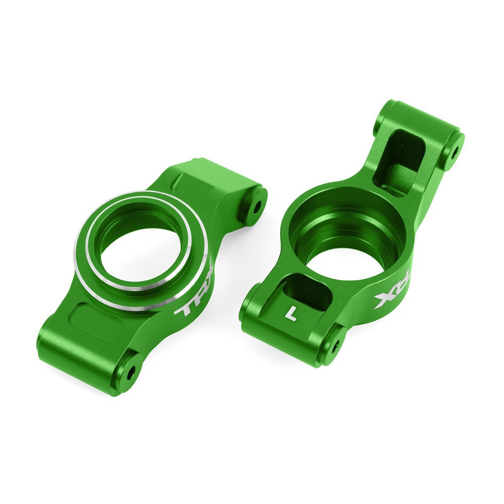 TRAXXAS X-SERIES GREEN ALUMINUM REAR STUB AXLE CARRIERS (L&R)