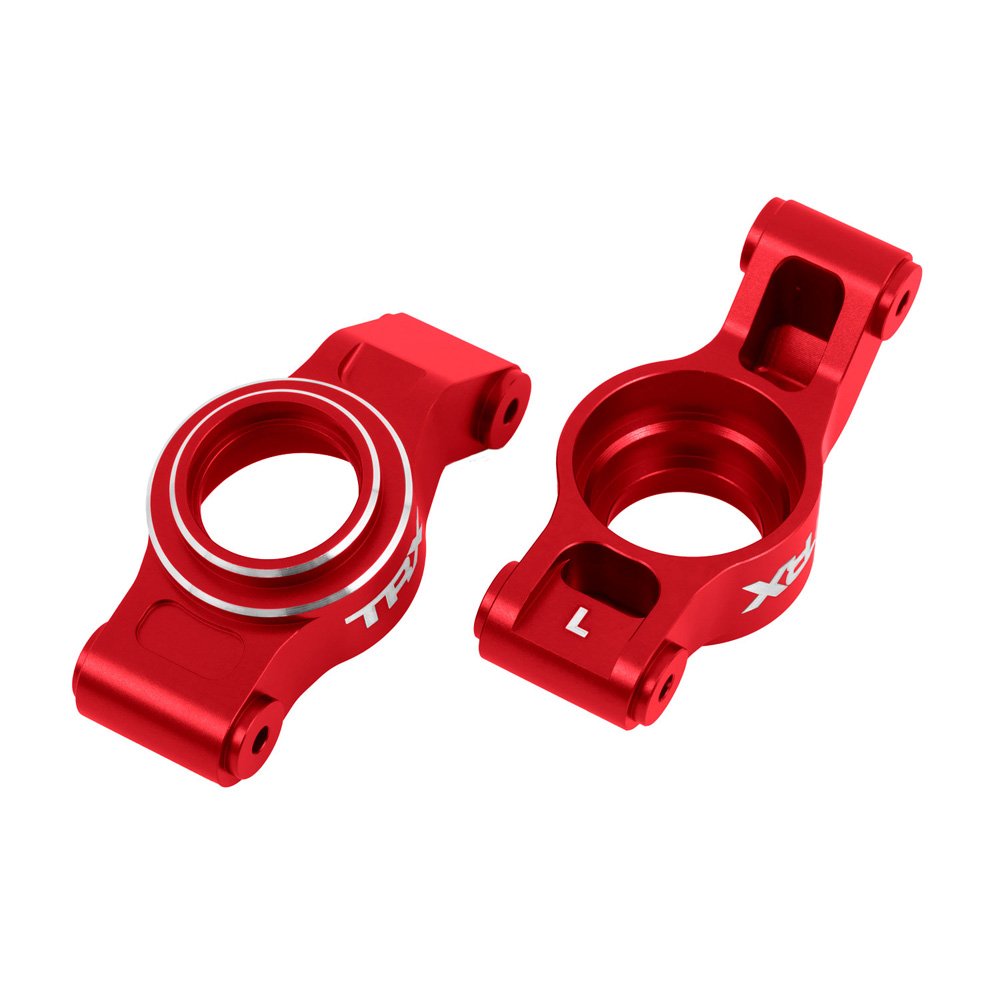 TRAXXAS X-SERIES RED ALUMINUM REAR STUB AXLE CARRIERS (L&R)