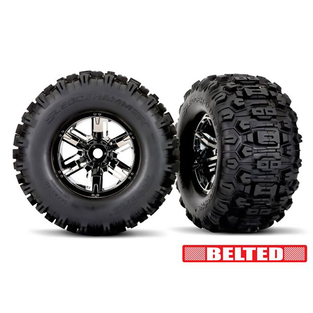 TRAXXAS T&W XMAXX BLK CHRM WHL MAXX AT