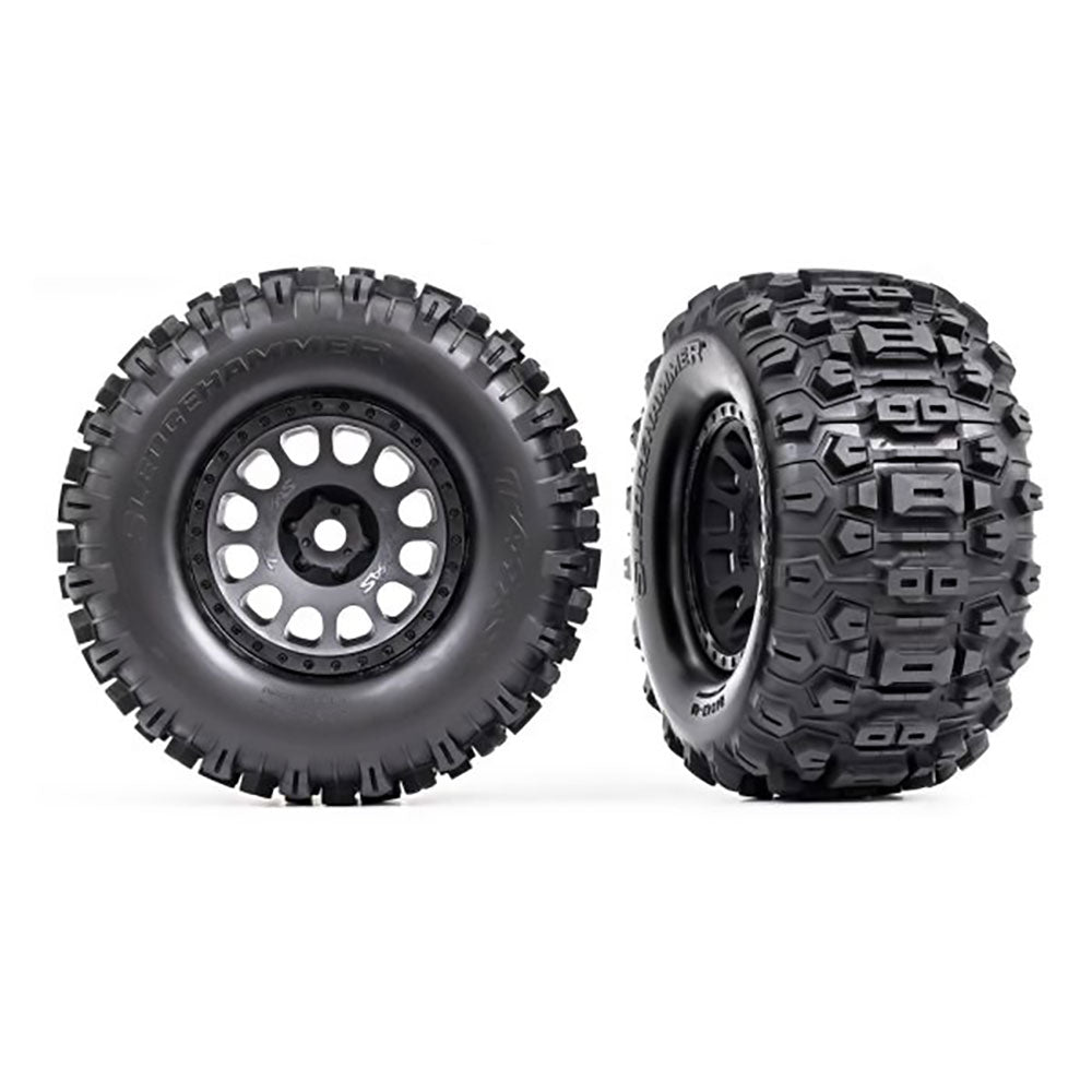 TRAXXAS T&W XRT RC BLK WHL SLDHMR TIRE