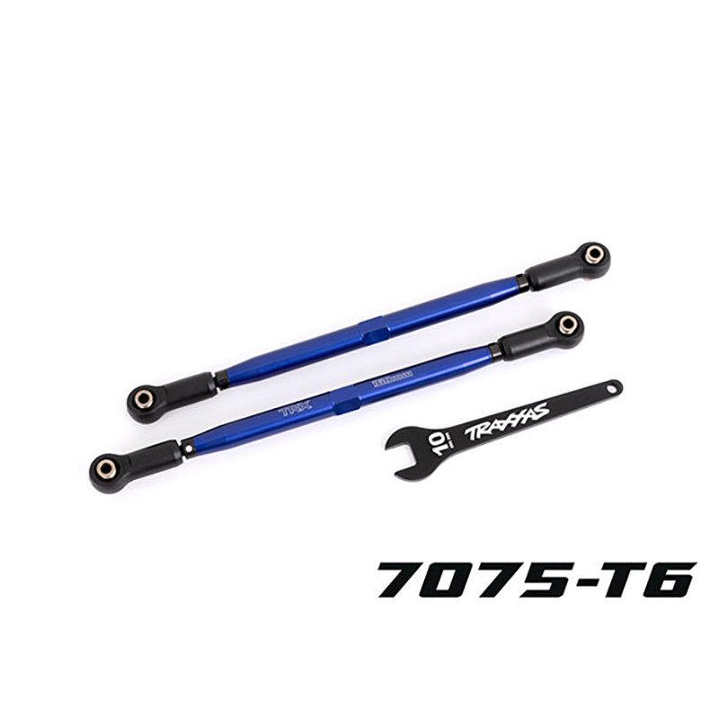 TRAXXAS TOE LINKS FRONT (TUBES BLUE-ANOD 7075-T6 ALUMIN) (2)