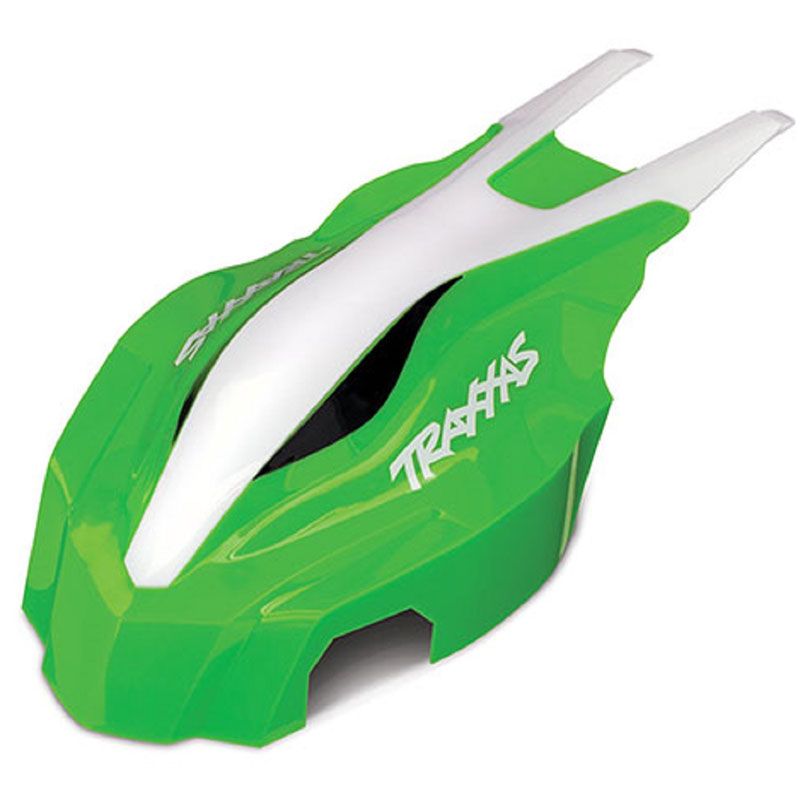 TRAXXAS CANOPY FRONT GREEN/WHT ATON