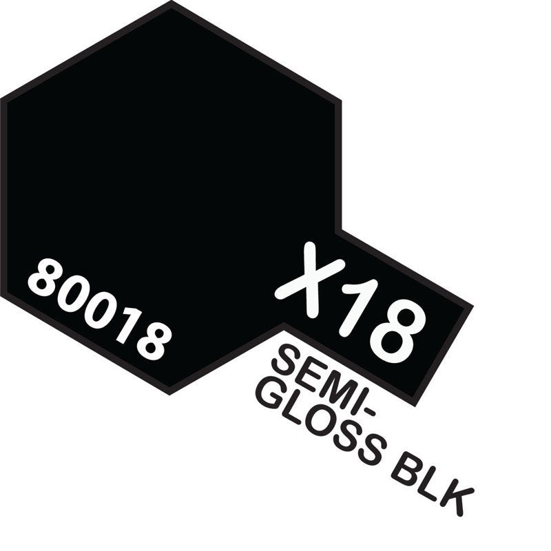 TAMIYA X-18 SEMI GLOSS BLACK
