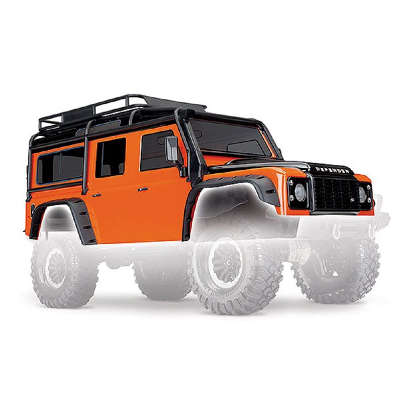 TRAXXAS BODY LAND ROVER DEFENDER ADVENTURE ORANGE