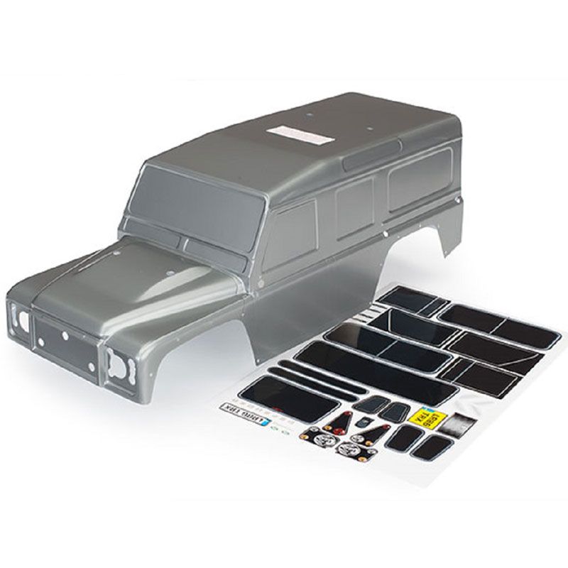 TRAXXAS BODY LAND ROVER DEFENDER GRAPHITE SILVER (PAINTED)/DECALS