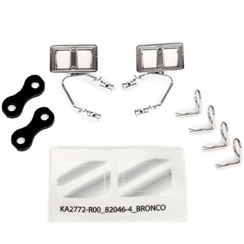 TRAXXAS MIRRORS SIDE CHROME L&R (2)
