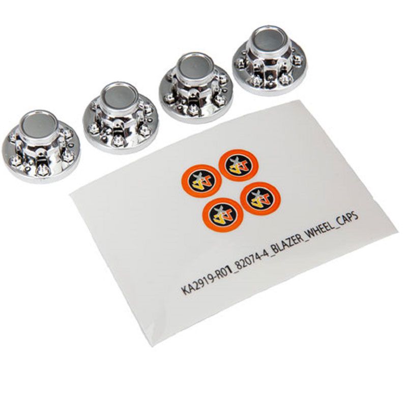 TRAXXAS CENTER CAPS WHEELCHROME (4) DECAL SHEET