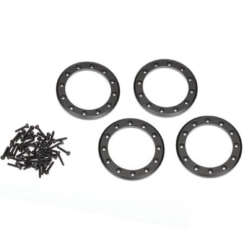 TRAXXAS BEADLOCK RINGS BLACK 1.9' ALMN (4) 2X10 CS (48)