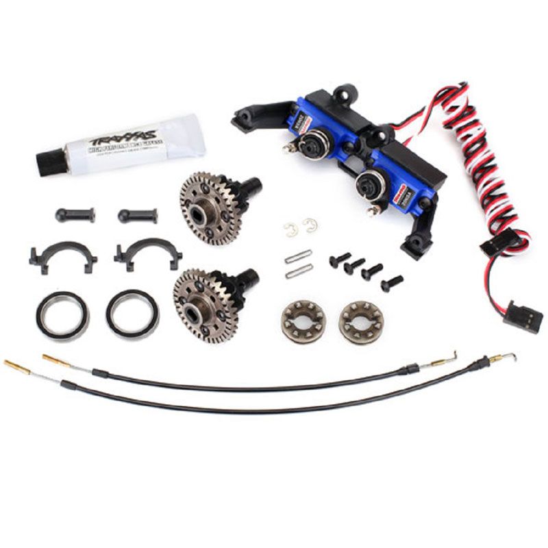 TRAXXAS DIFFERENTIAL LOCKING FRONT & REAR WITH T-LOCK CABLES & SERVO