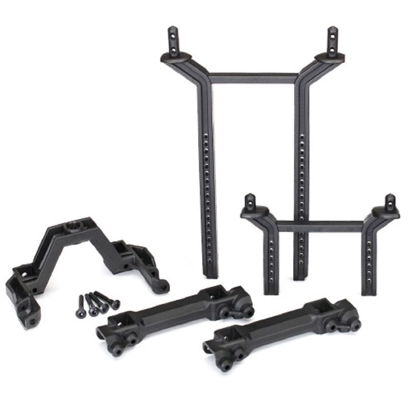 TRAXXAS BODY MOUNTS & POSTS FRONT & REAR (COMPLETE SET)