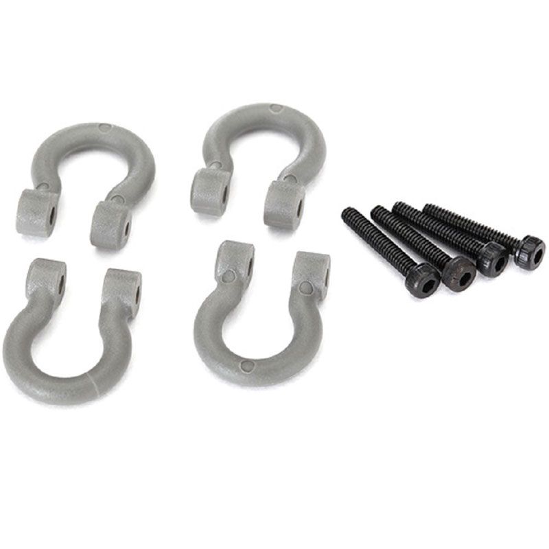 TRAXXAS BUMPER D-RINGS GREY (F OR R)