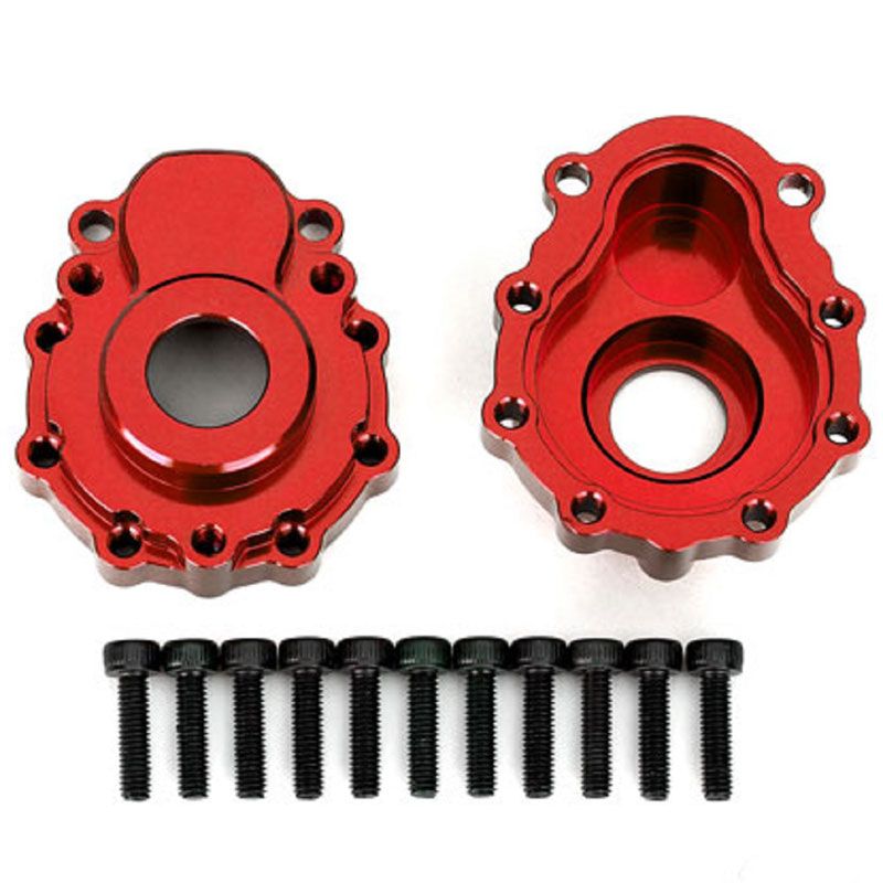 TRAXXAS PORTAL HOUSINGS OUTER 6061-T6 ALUM RED-ANOD  (2)