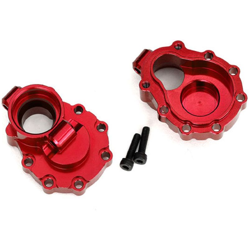 TRAXXAS PORTAL HOUSINGS INNER REAR 6061-T6 ALUM RED-ANOD (2)