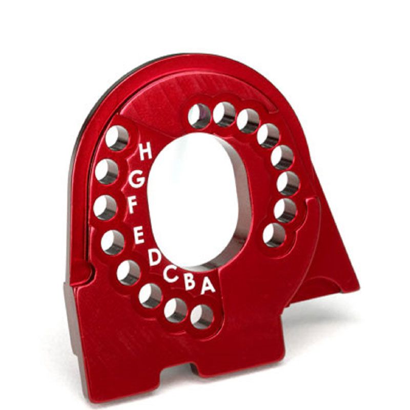 TRAXXAS MOTOR MOUNT PLATE TRX-4 6061-T6 ALUM RED-ANOD